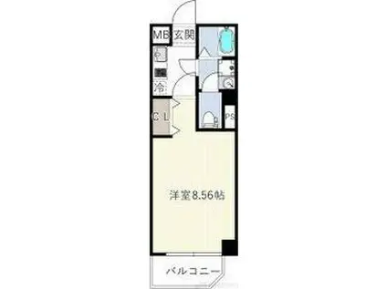 ES-GRANDE大阪同心(1K/10階)の間取り写真