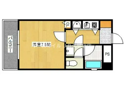 ロマネスク東町(1K/2階)の間取り写真