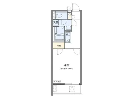クレイノHAKODA(1K/1階)の間取り写真