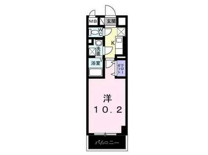 グランド ライン(1K/10階)の間取り写真