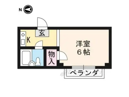 メゾンアオヤマ(ワンルーム/3階)の間取り写真