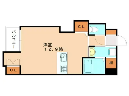 LUMINOUS AI清水(ワンルーム/7階)の間取り写真