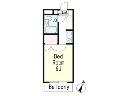 マロンハイツII(1K/1階)の間取り写真