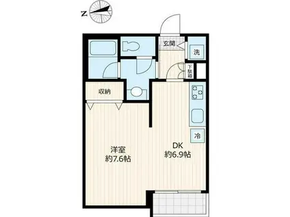 ザ フォーティーン(1DK/1階)の間取り写真