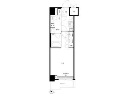 ルーブル方南町弐番館(1K/2階)の間取り写真