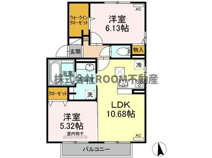 セジュールヨネザワ(2LDK/1階)の間取り写真