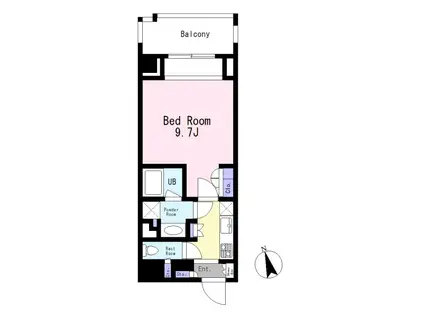 パルテメゾン中落合(1K/8階)の間取り写真