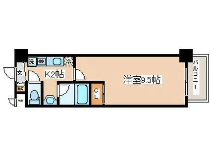 レン元町駅前(1K/5階)の間取り写真