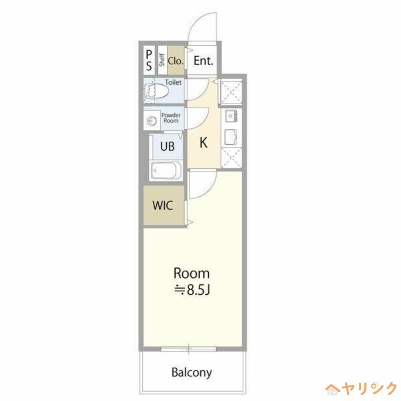エスリード大曽根プレシャス(1K/15階)の間取り写真