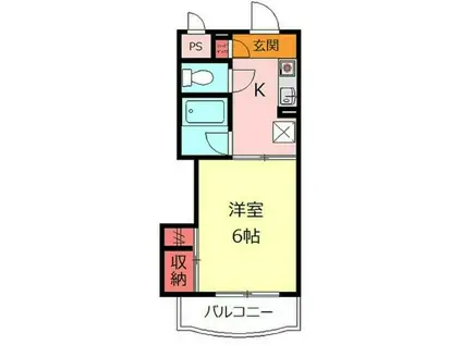 長島ビル(1K/3階)の間取り写真