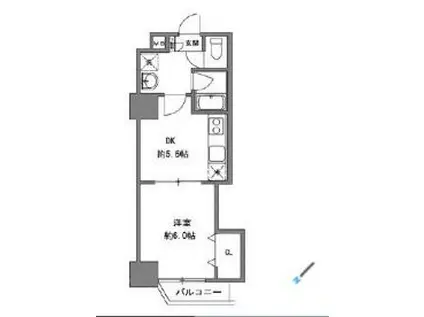 正栄プラザビル(1DK/4階)の間取り写真