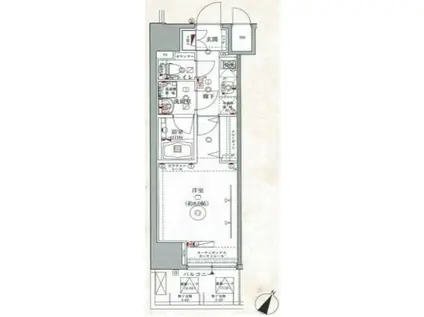 LE-LION西日暮里(1K/6階)の間取り写真