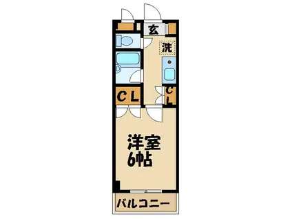 ネギビレッヂ参番館(1K/3階)の間取り写真