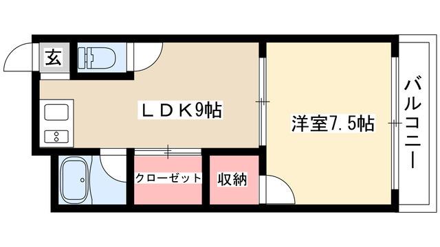 コーポ寿(1LDK/2階)の間取り写真