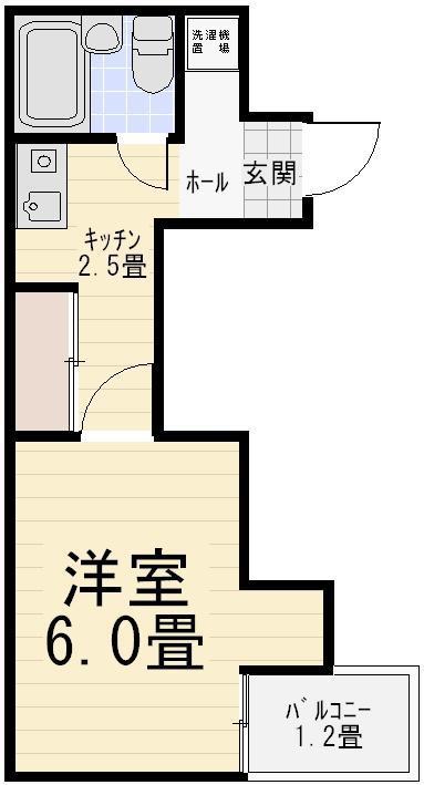 パークパレス綾瀬(1K/3階)の間取り写真