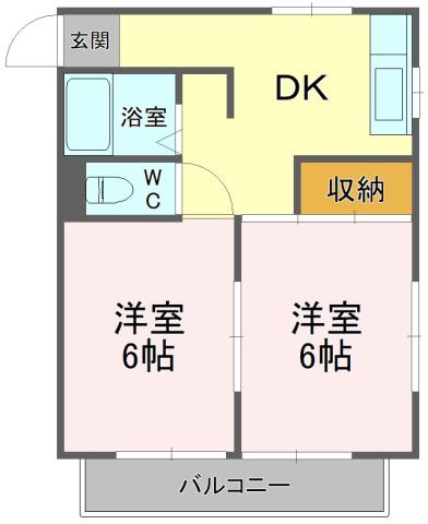 ベラーノ(2DK/3階)の間取り写真