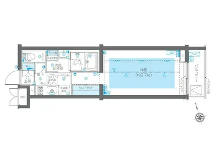 ZOOM広尾 ズーム広尾(1K/1階)の間取り写真