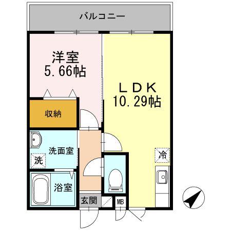 エクレールHP上星川(1LDK/3階)の間取り写真