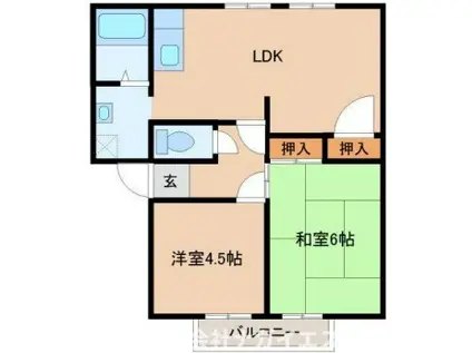 ハイツどりーむ(3DK/2階)の間取り写真