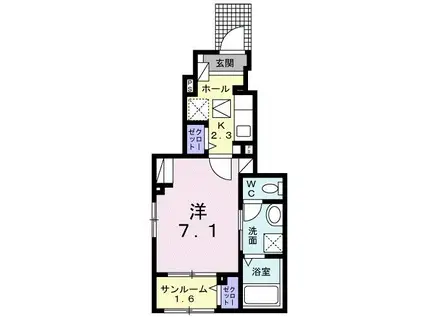 BOSCATO L II(1K/1階)の間取り写真