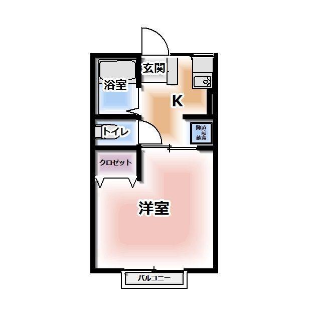 フェニックス(1K/2階)の間取り写真