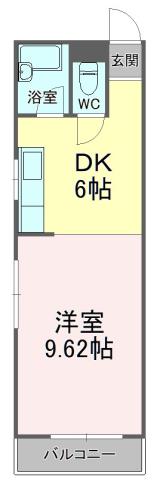 コーポラスUNNO(1DK/4階)の間取り写真