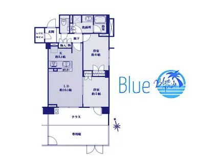 ザ・パークハウス横濱中山(2LDK/1階)の間取り写真