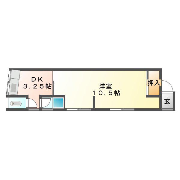 ソルトインハイツ(ワンルーム/2階)の間取り写真