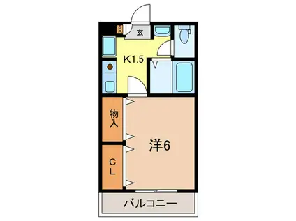 コーラル信栄(1K/1階)の間取り写真