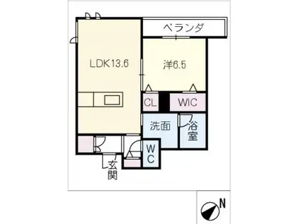 DOLCE K II(1LDK/2階)の間取り写真
