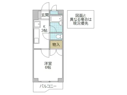 スピカハイム V(1K/3階)の間取り写真