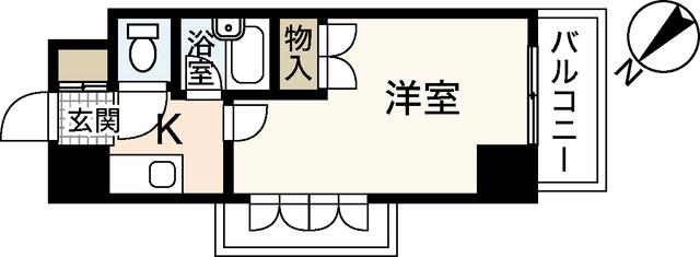 VILLA大芝(1K/5階)の間取り写真