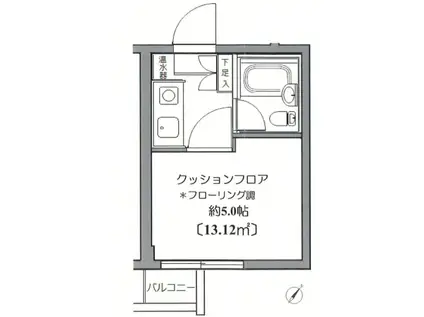 ジュネス上井草(1K/2階)の間取り写真