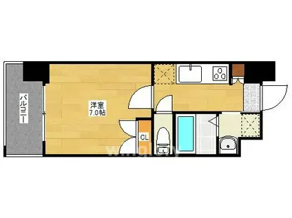 NO.111 TRADING TOWER(1K/12階)の間取り写真