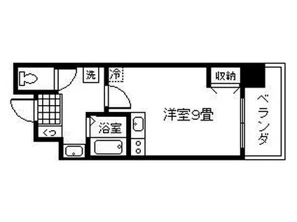 東千ハイホーム(ワンルーム/2階)の間取り写真