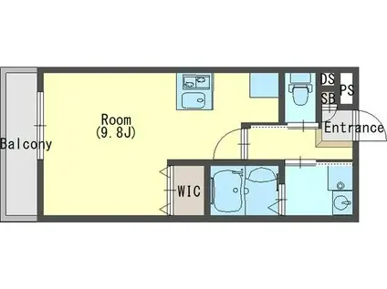 ジーメゾン墨江(ワンルーム/1階)の間取り写真