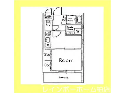 INSURANCE BLDG.XV(1K/1階)の間取り写真