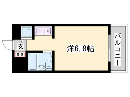 クリーンピア南大路時計台(ワンルーム/7階)の間取り写真