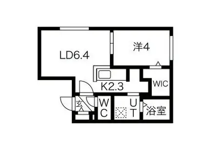 ENCORE福住(1LDK/2階)の間取り写真