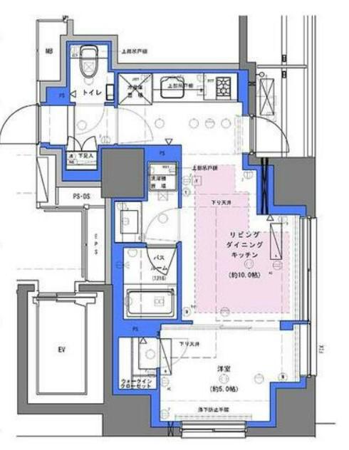ディームス大手町ノース(1LDK/2階)の間取り写真