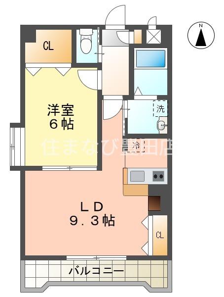 グランシャリオ(1LDK/3階)の間取り写真