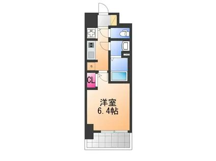S-RESIDENCE堺湊駅前AZURE(1K/14階)の間取り写真