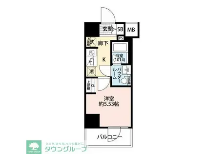 プレール・ドゥーク川口並木(1K/6階)の間取り写真