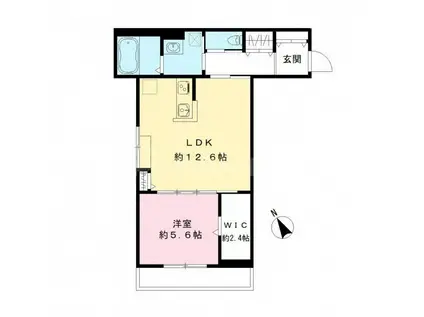 グラシア(1LDK/2階)の間取り写真