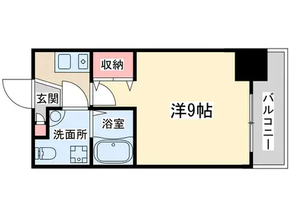 セレニテ中津(1K/9階)の間取り写真