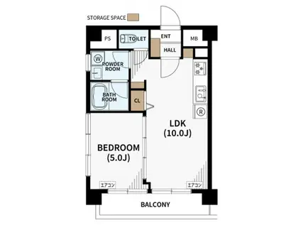 ピース荻窪(1LDK/3階)の間取り写真