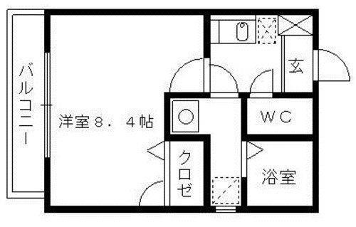 リブレア東櫛原(1K/2階)の間取り写真