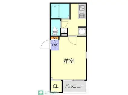 クラッセ東武練馬(1K/2階)の間取り写真