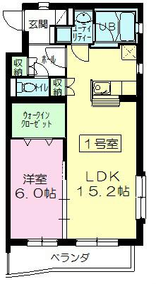 グリーンヒルズZ(1LDK/1階)の間取り写真