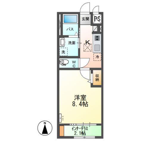 LOYALTIE(1K/1階)の間取り写真